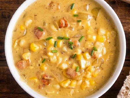 Бърза и лесна кремообразна царевична супа - снимка на рецептата